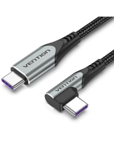 CABLE USB-C VENTION TIPO USB-C/M - USB-C/M ACODADO 5A 100W 0.5M