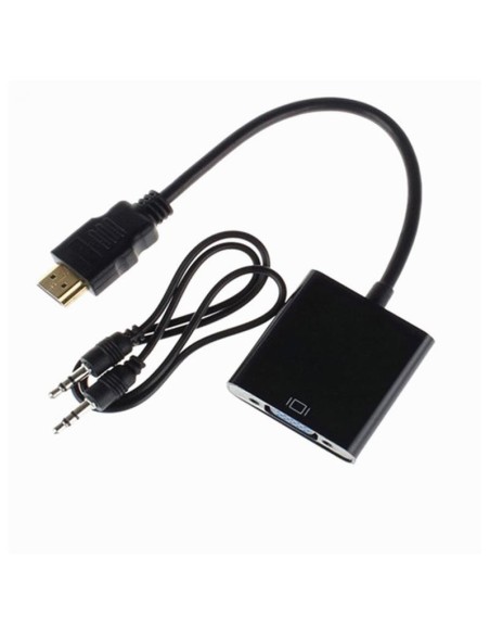 CABLE CONVERSOR ONEWAY HDMI A SVGA + AUDIO 3.5MM BLACK