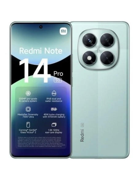 SMARTPHONE XIAOMI REDMI NOTE 14 PRO 6.67 12GB/512GB/200MP/NFC/5G GREEN