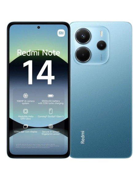SMARTPHONE XIAOMI REDMI NOTE 14 6.67 FHD+ 6GB/128G/108MP/NFC/4G BLUE