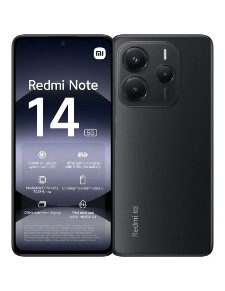SMARTPHONE XIAOMI REDMI NOTE 14 6.67 6GB/128GB/108MP/NFC/5G BLACK