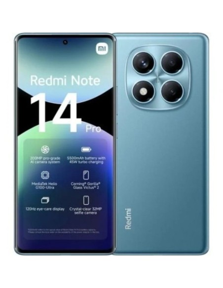 SMARTPHONE XIAOMI REDMI NOTE 14 PRO 6.67 8GB/256GB/200MP/NFC/4G BLUE